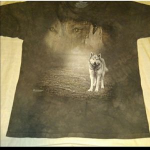 RARE* Wolf Howling The Mountian Shirt Sz XL